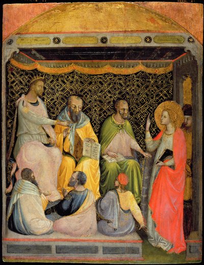 St. Catherine of Alexandria in Discussion with the Philosophers by Bicci di Lorenzo